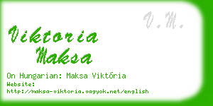 viktoria maksa business card